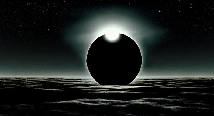 The Black Sun in a Void Landscape
