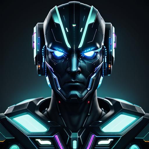 Cyberpunk Still Life with Futuristic Metal Toys