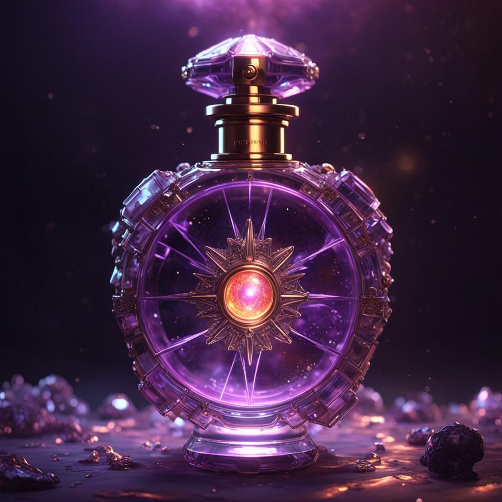 Supernova Perfume Bottle in Dark Fantasy Style