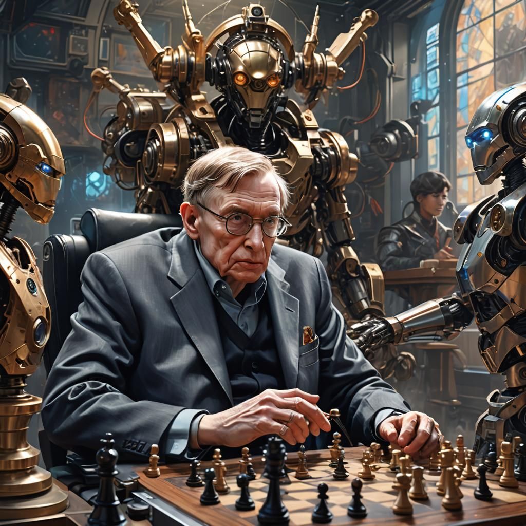 Hawking Plays Chess Against Futuristic Robot