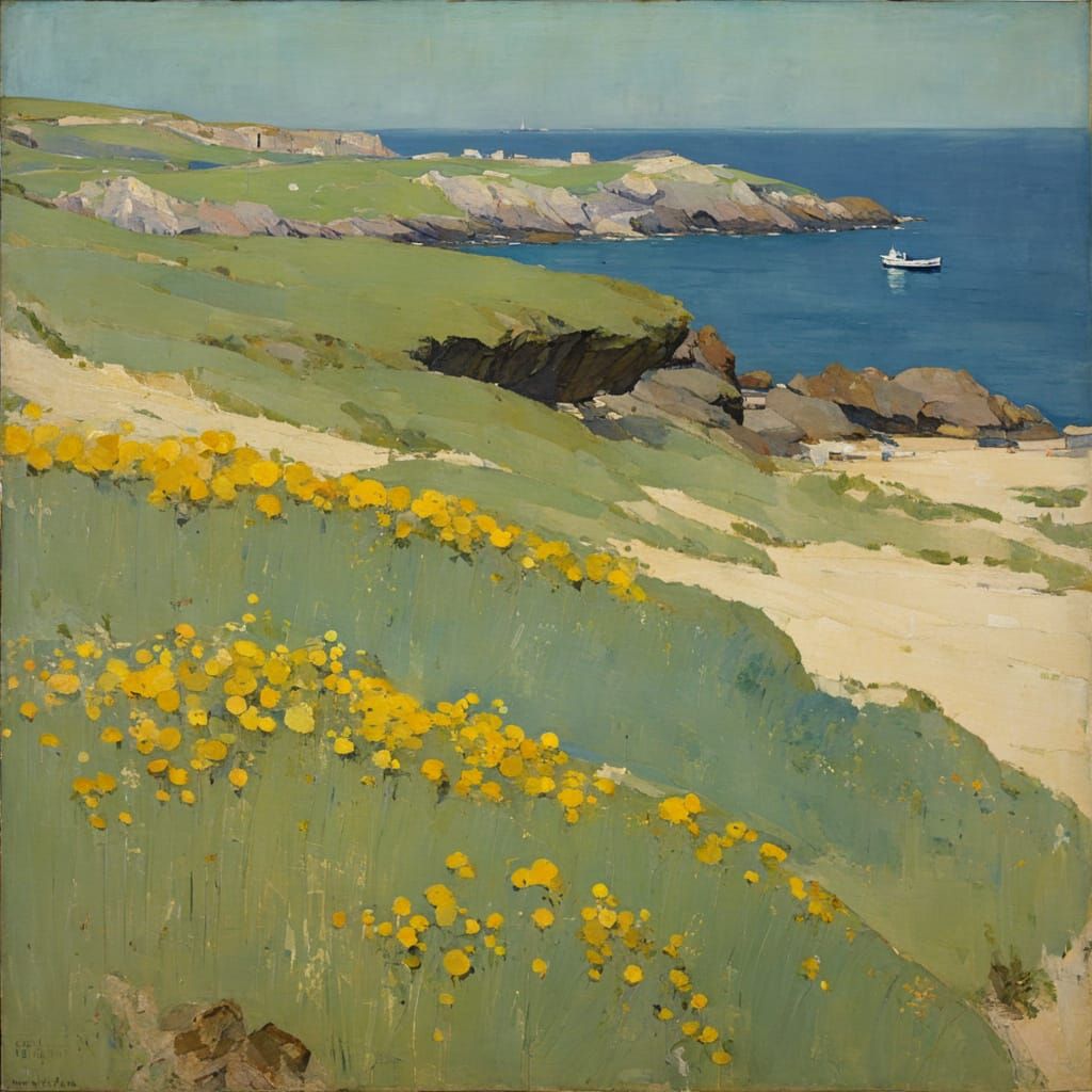 Surreal Ocean Landscape in Realistic Art Style