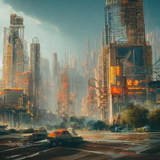 Surreal Cityscape Concept Art in 8K