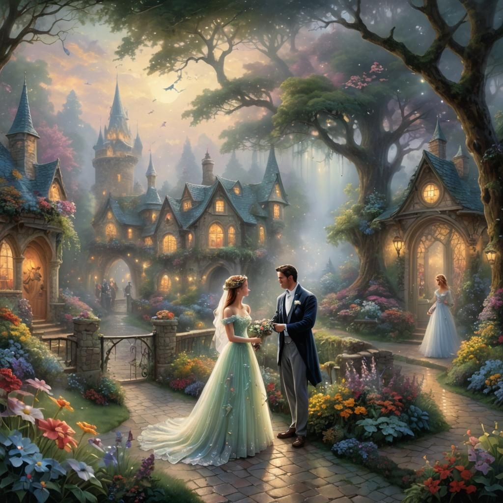 Ethereal Fairy Wedding in Dreamlike Fantasy Style