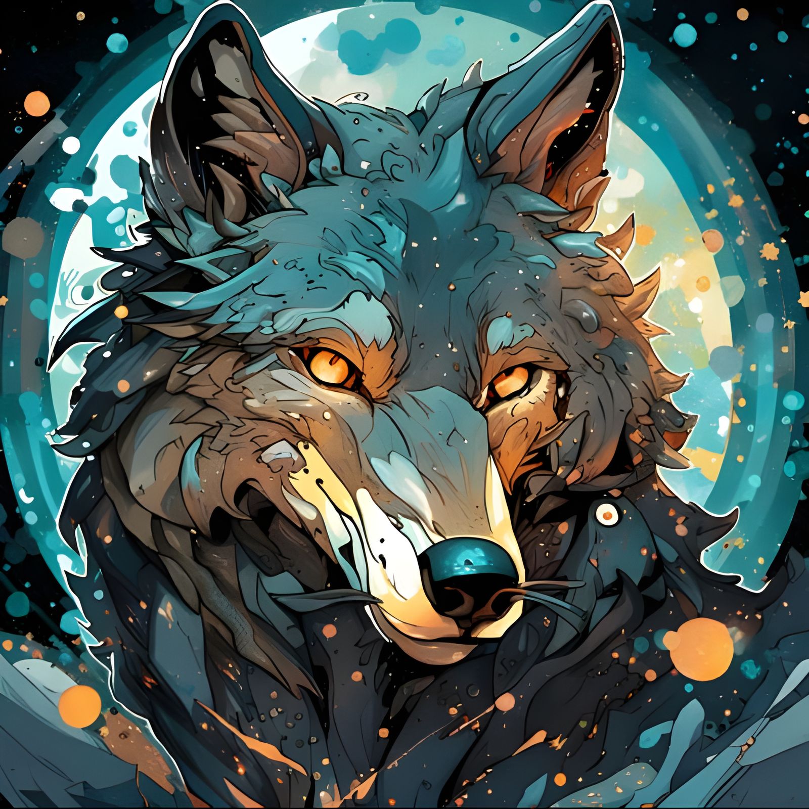Majestic Alpha Wolf Portrait