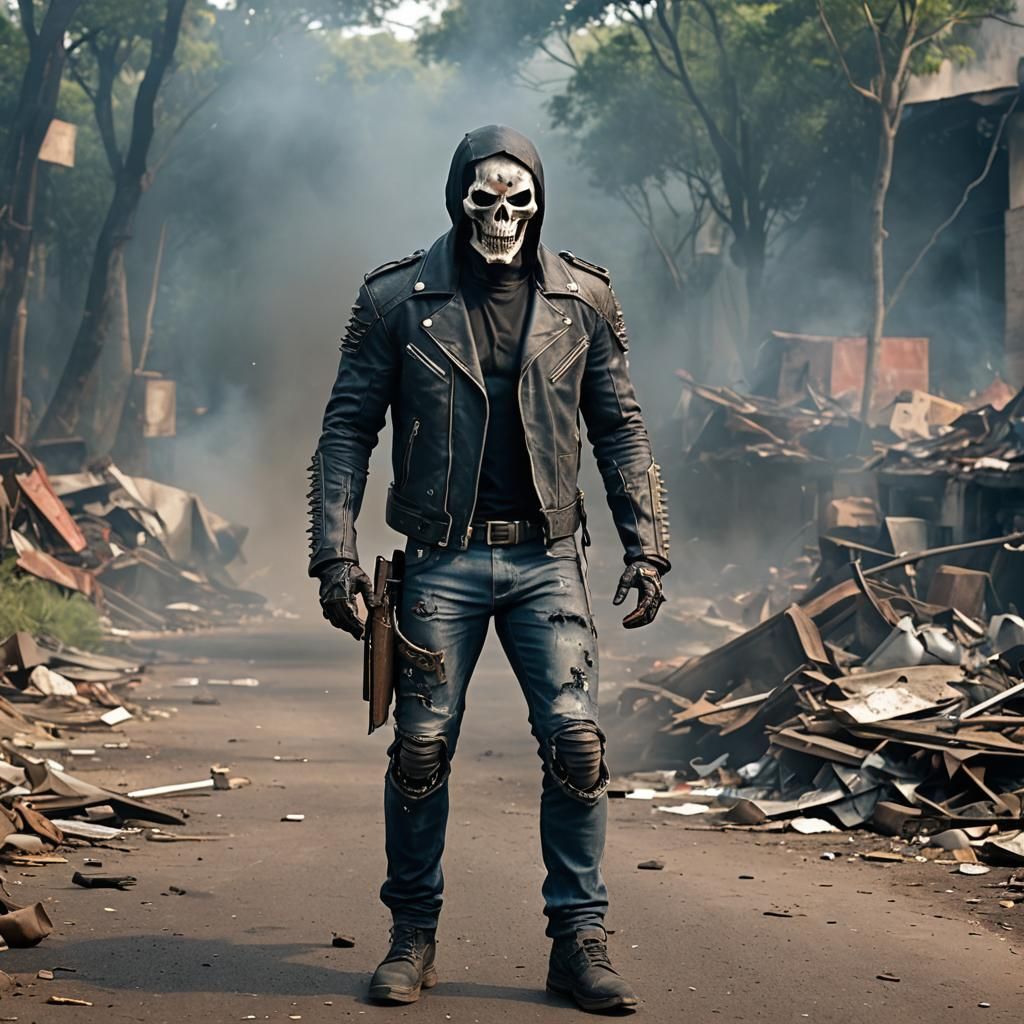 Ghost Rider: Fiery Skull and Hellish Motorcycle