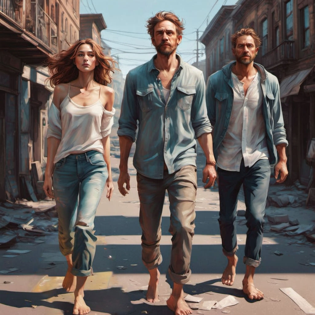 Desperate Pilgrims in a Derelict Town: Hopeful Concept Art