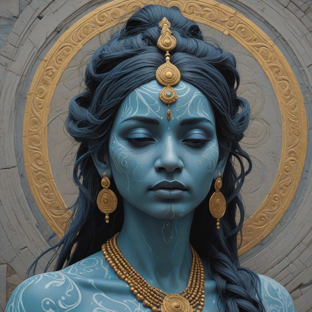 Shakti Goddess in Ethereal Temple Realm