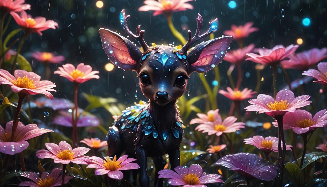 Bioluminescent Jungle Fairy Deer Macro Photograph
