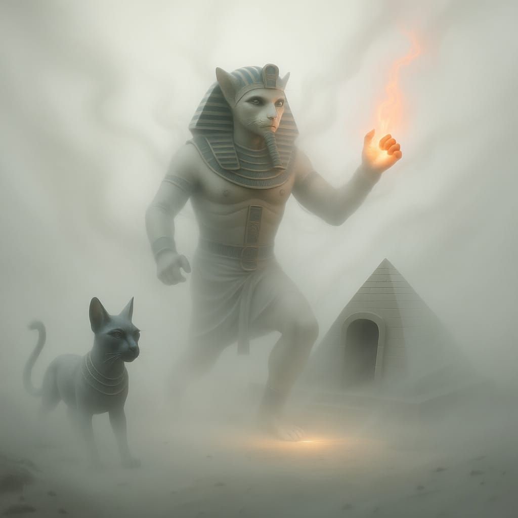 Egyptian Deity Dispelling Misfortune from ThunderCats
