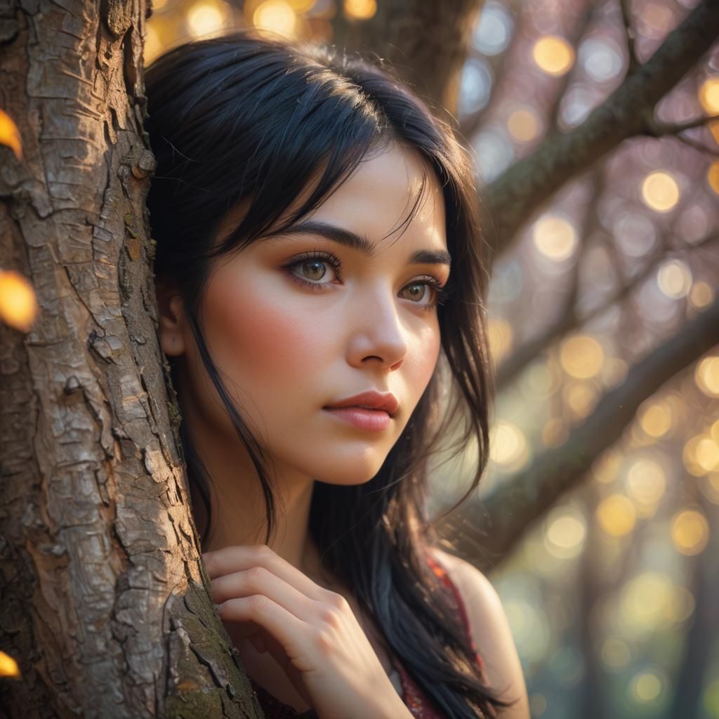 Dreamlike Portrait of Woman in Surreal Digital Art