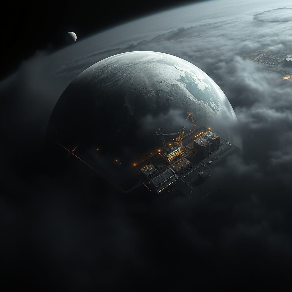 Industrial Planet Korriz in Orbit, Dominated by Sith Enginee...