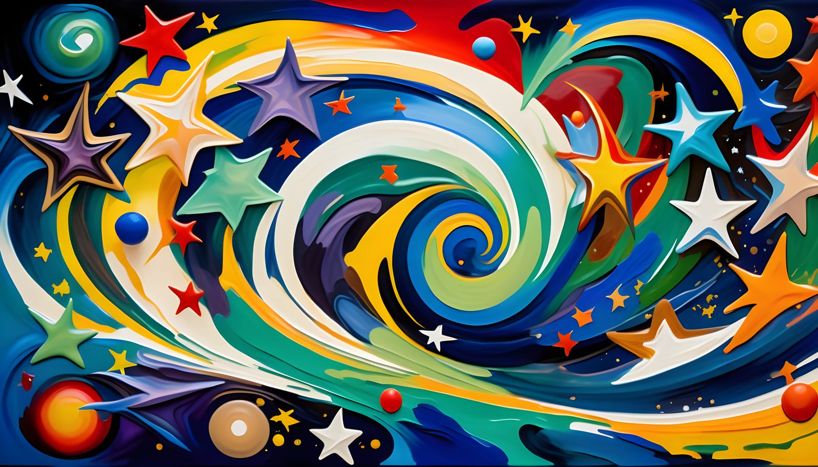 Cosmic Maelstroms in Abstract Expressionist Splendor