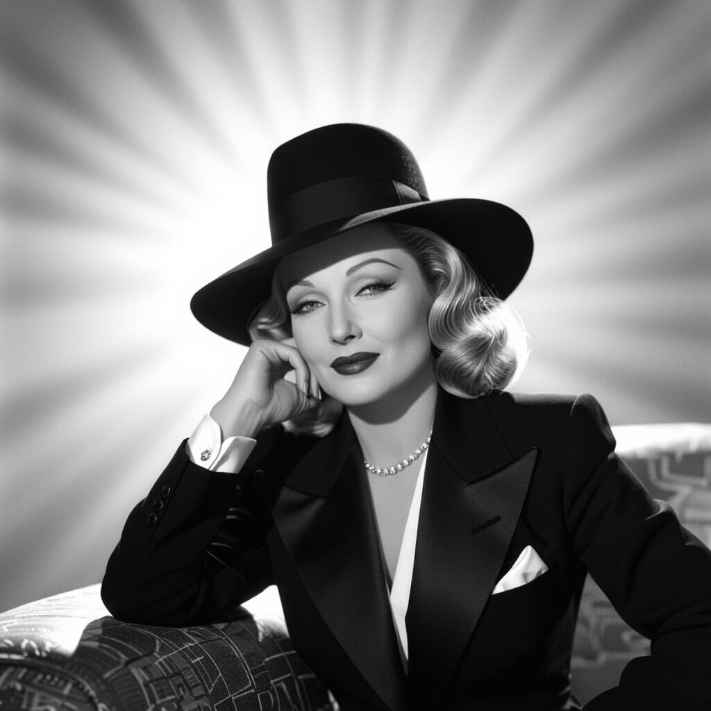 Marlene Dietrich in Film Noir Glamour