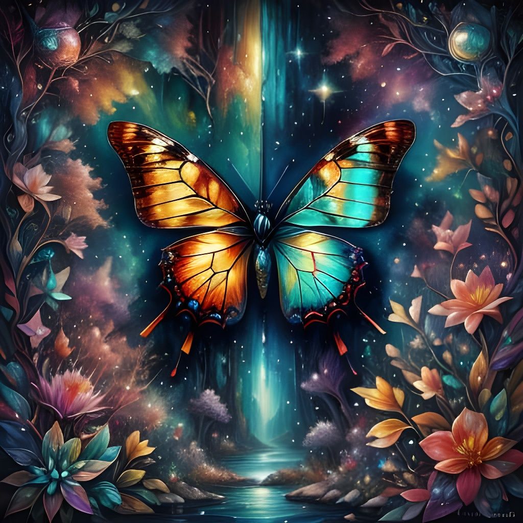 Whimsical Forest Sanctuary in Vibrant Ink and Color