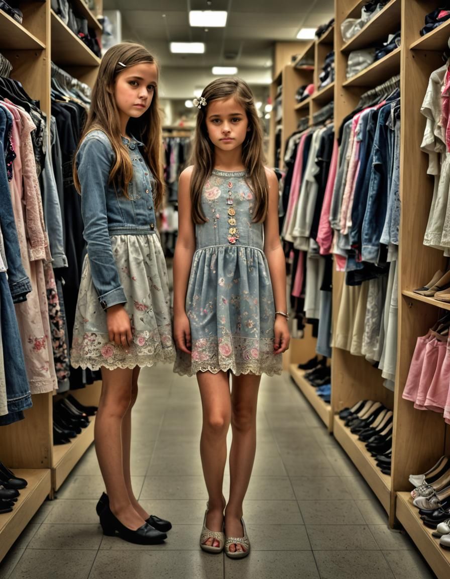 Hyperrealistic Portrait: Woman in Child's Dress