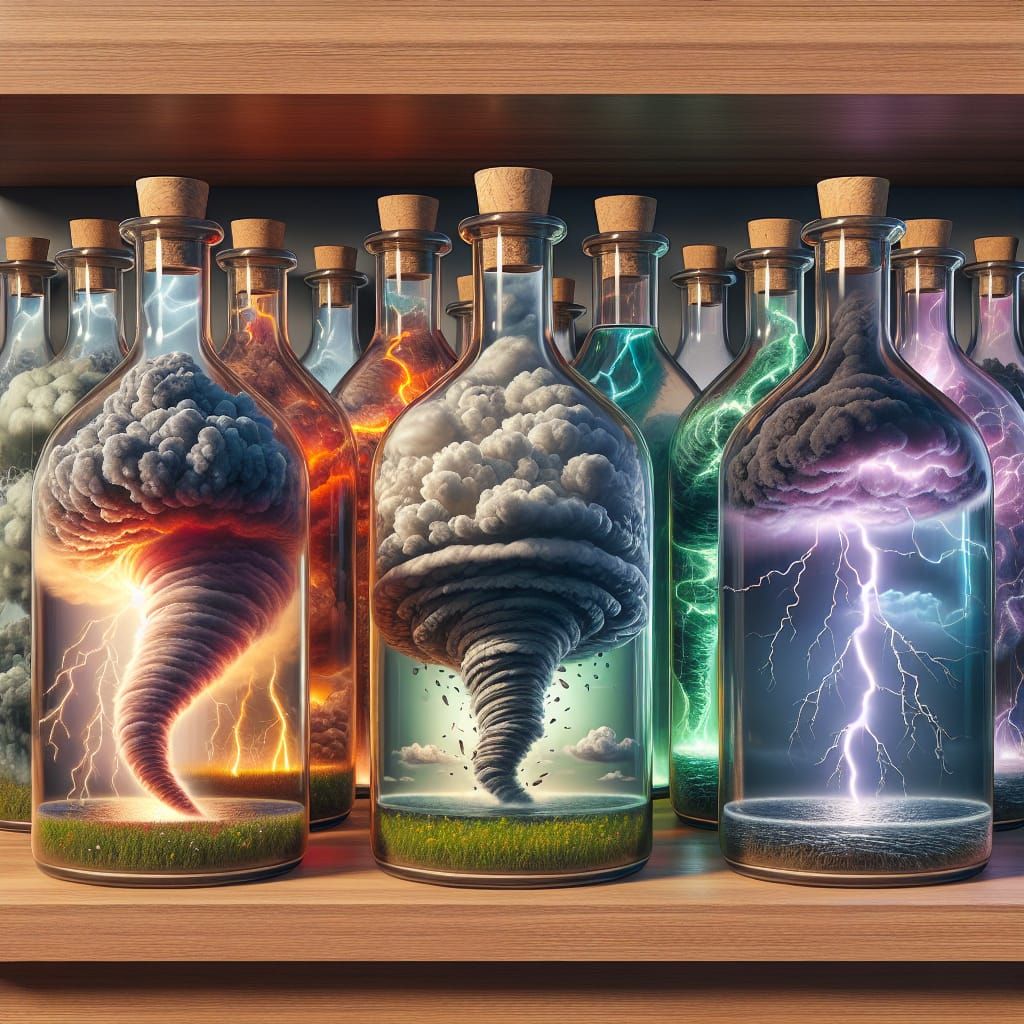 Storms in Glass Art Pieces