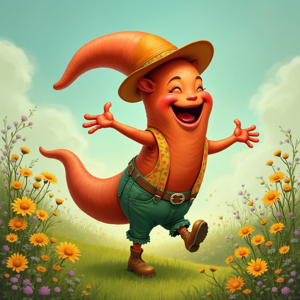 Joyful Sausage Dance in a Fantasy Meadow