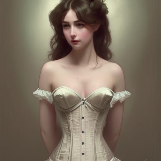 Coquette Portrait with Lace and Dewy Makeup