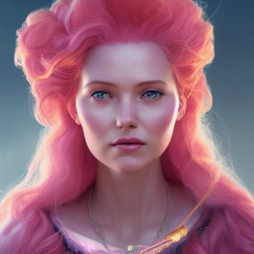 Sweet Witch Casting Love Spell, Hyperdetailed Concept Art