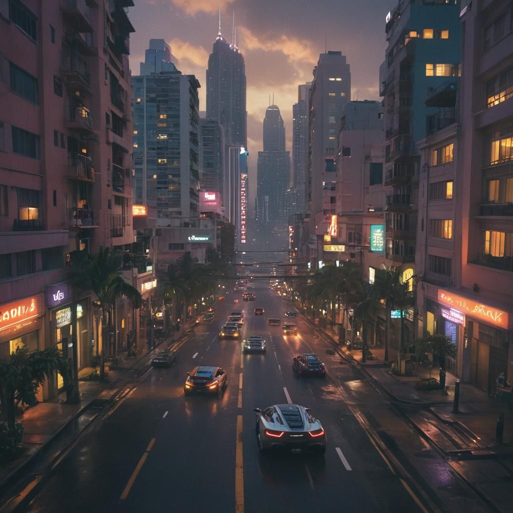 Futuristic San Juan, Puerto Rico in Hyper-Realistic Style