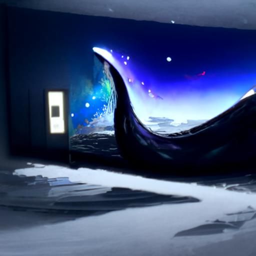 Galactic Whale Swimming Through Cosmic Doorway