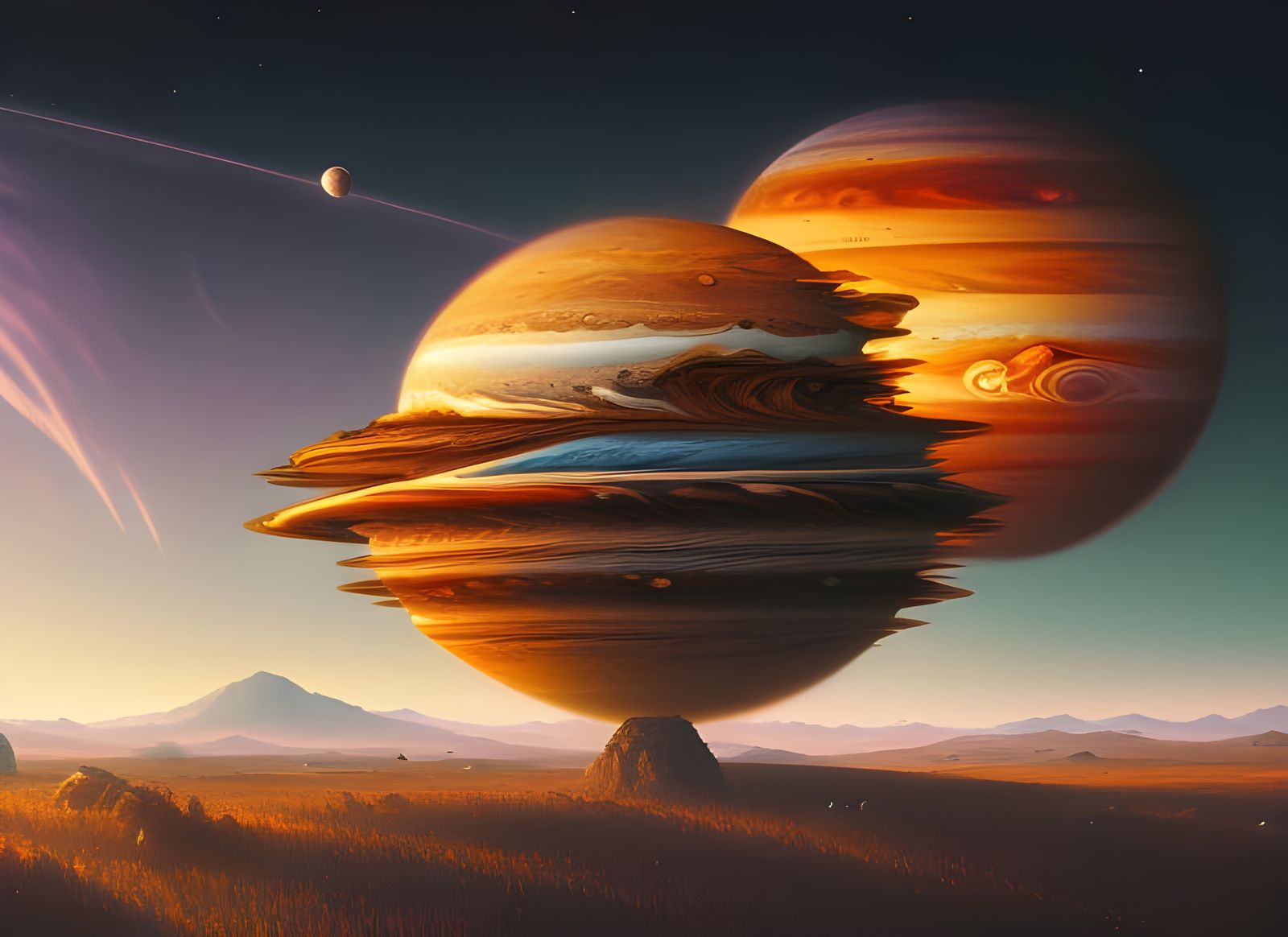 Jupiter in Romantic Expressionist Style