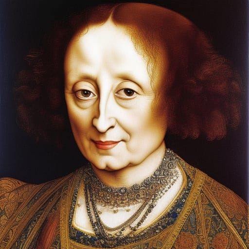 Edith Piaf as Renaissance Portrait