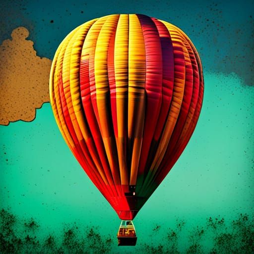 Pop Art Hot Air Balloon in Three Colors
