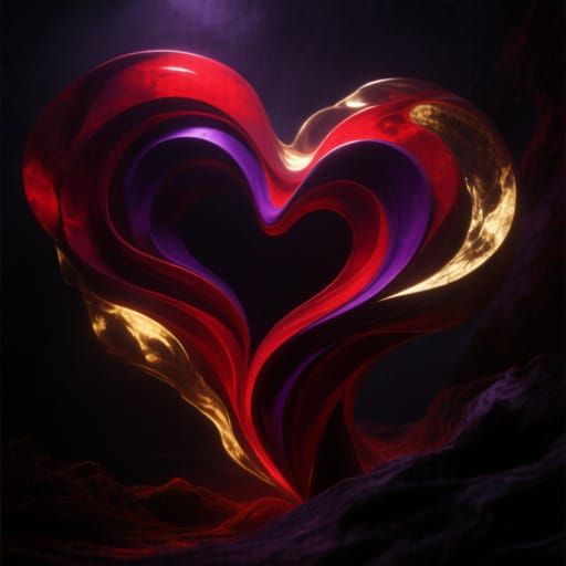 Abstract Love in Dramatic Tenebrism Style