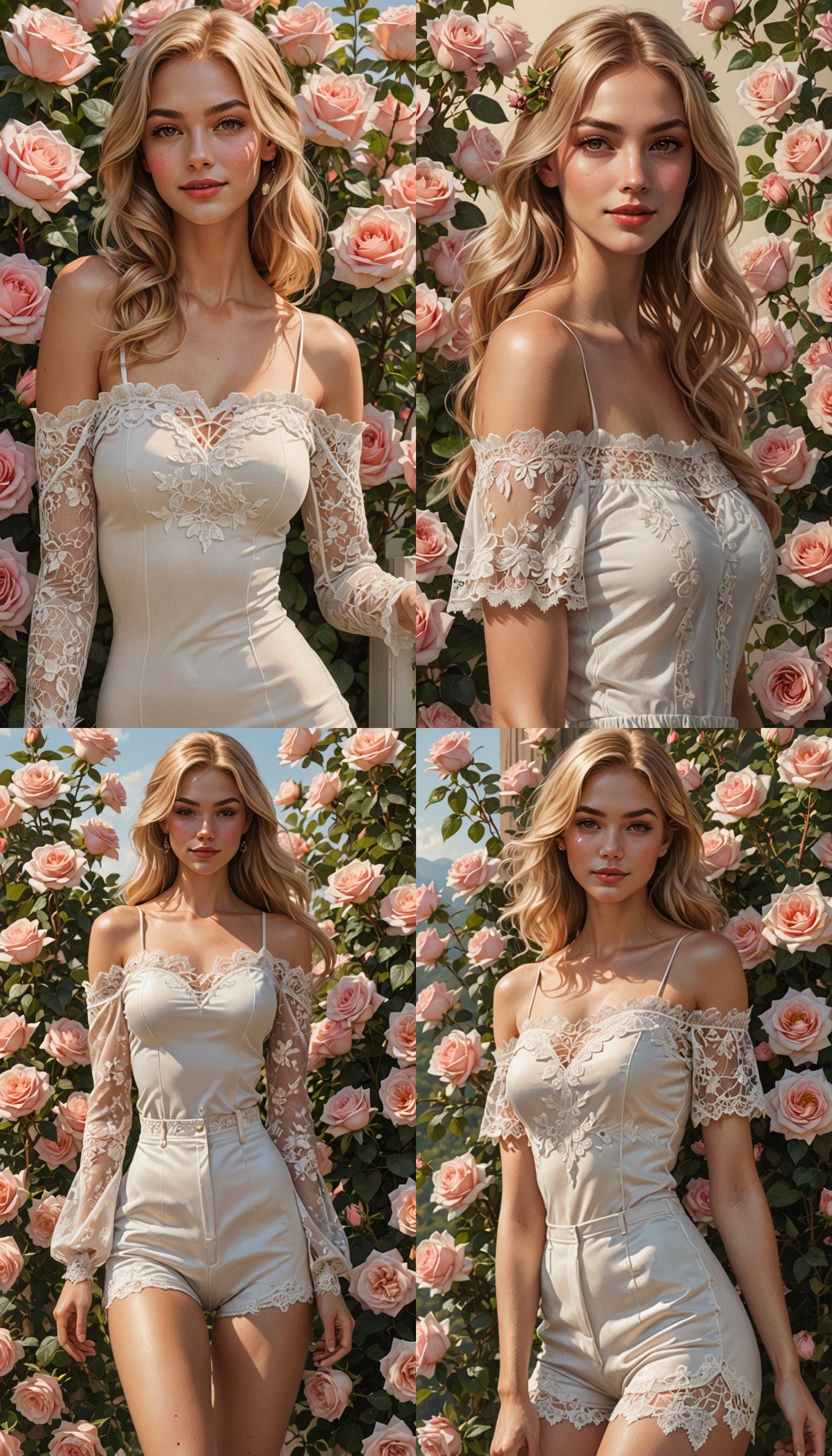 Beautiful Young Woman with Blonde Hair in Cinematic Photo