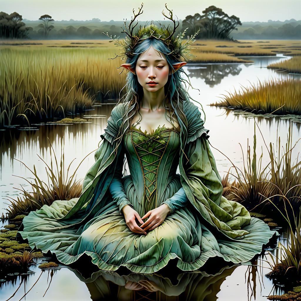 “Lump sat alone in a boggy marsh
Totally emotionless except for her heart”
