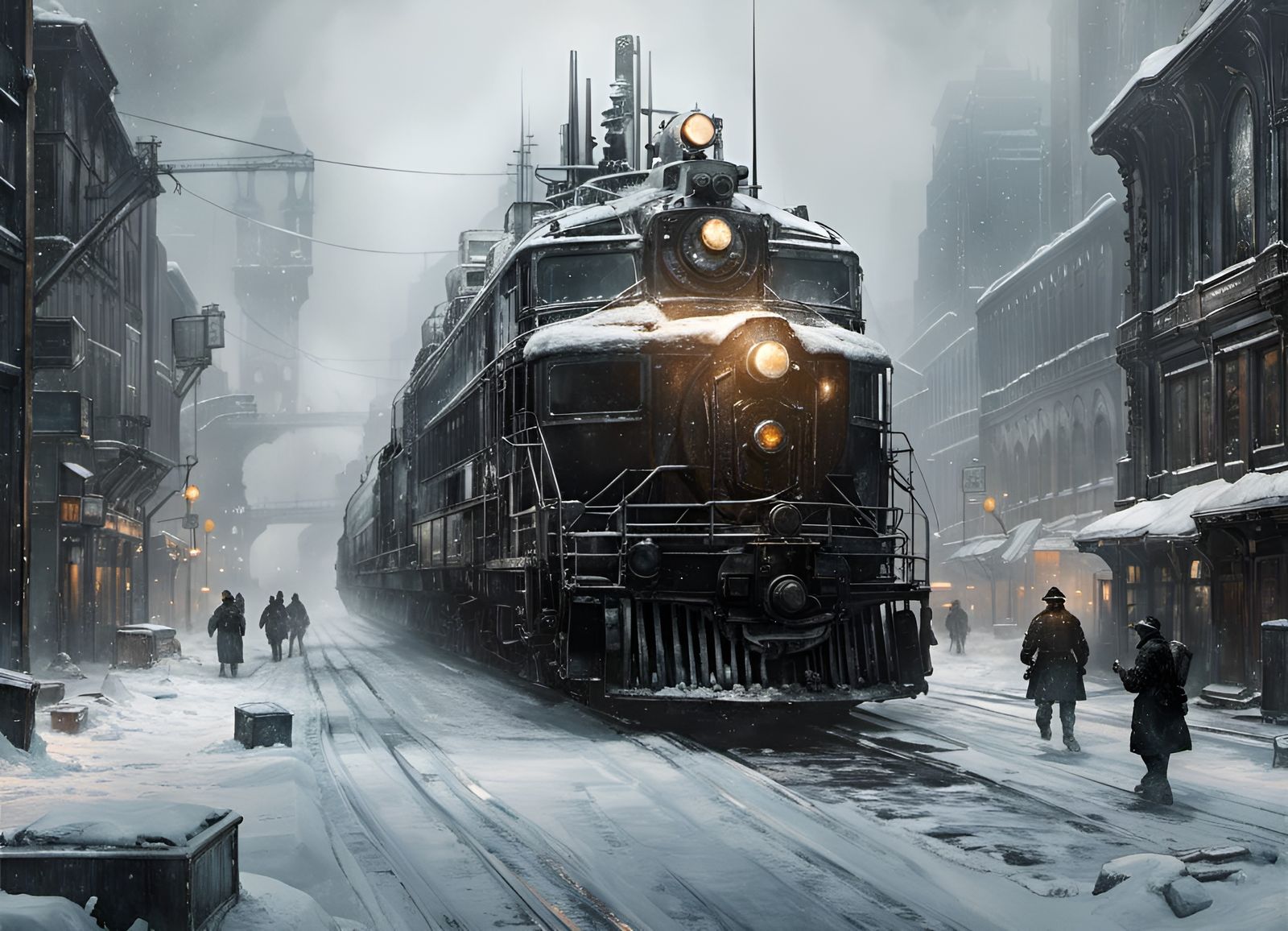 Frozen Cruiser in Icy Frostpunk World