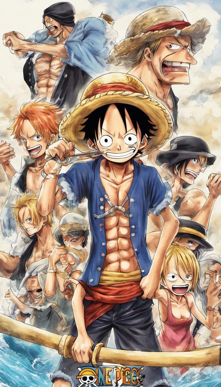 One Piece Anime Key Visual Japanese Manga Art