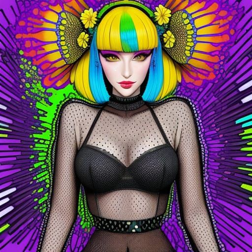 Abstract Glitch Art with Color Breakdown