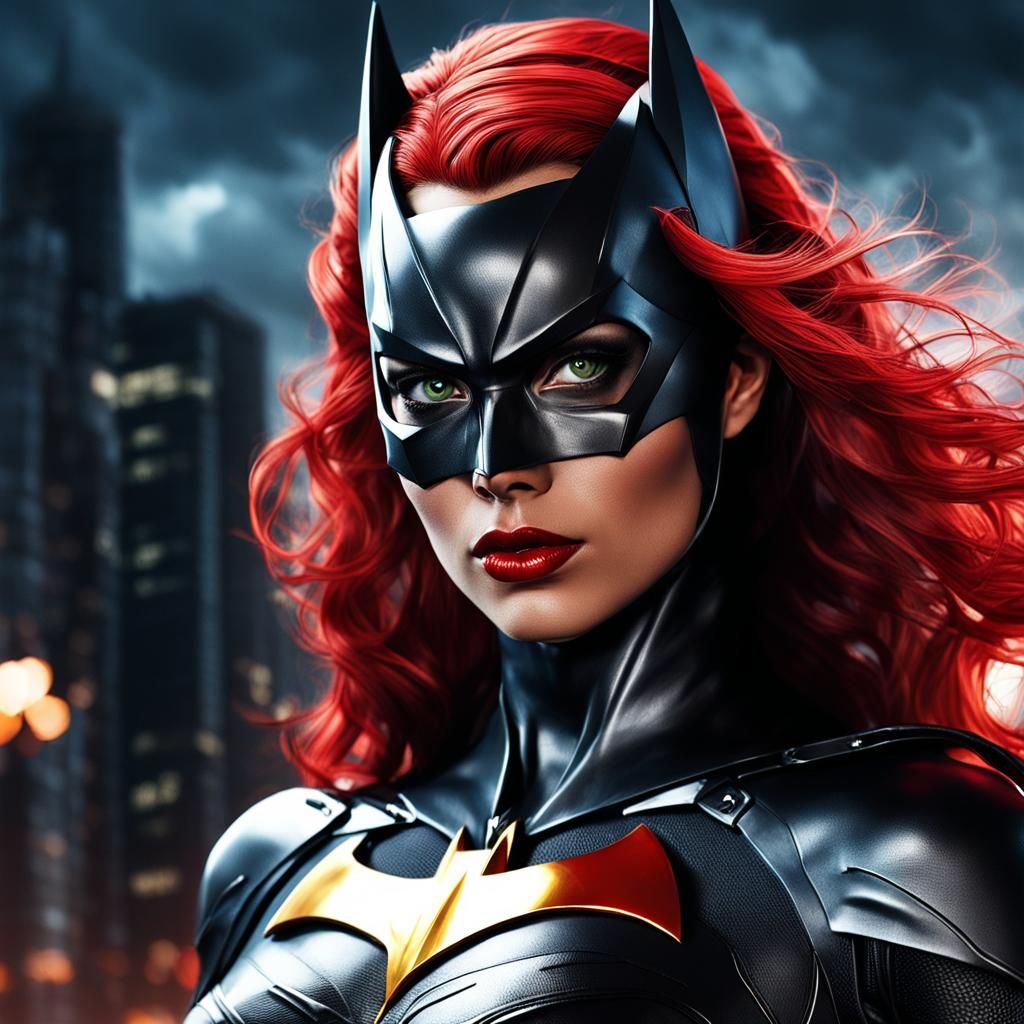 Batwoman: Cybernetic Goddess in Cyberpunk Style
