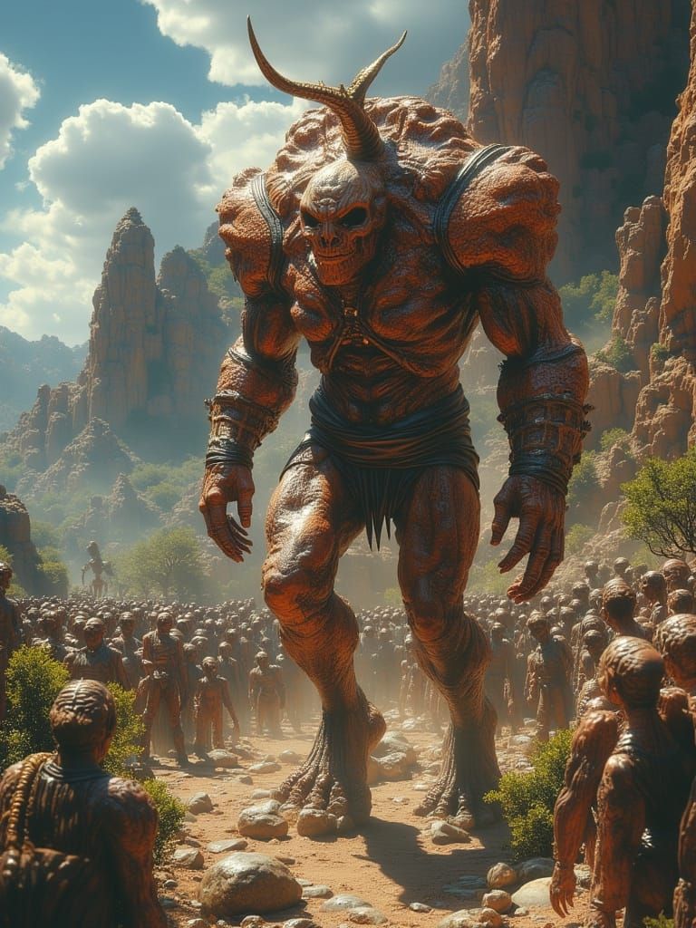 Mythological Creatures in Splatterpunk Style