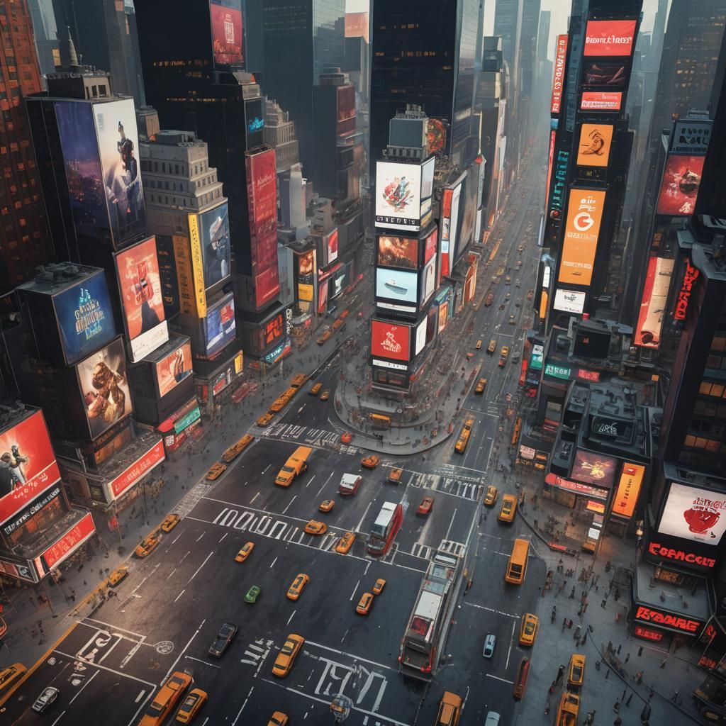 Fantastical Times Square Concept Art