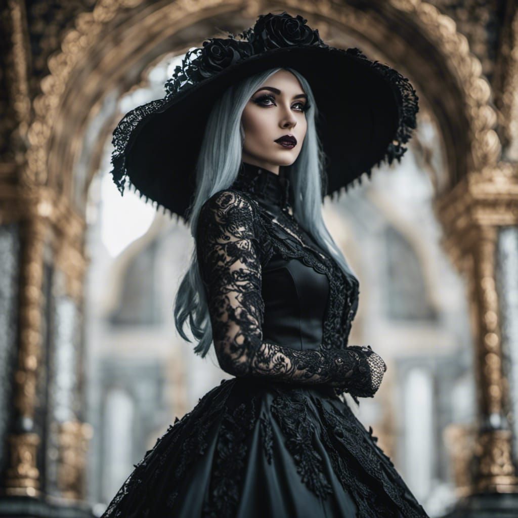 Beautiful Goth Woman in Cinematic Photorealism