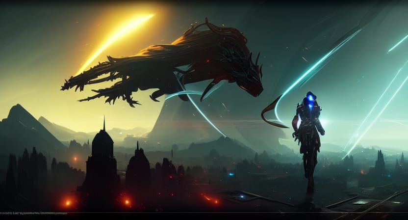 Destiny Guardian: Dark Fantasy Concept Art Masterpiece