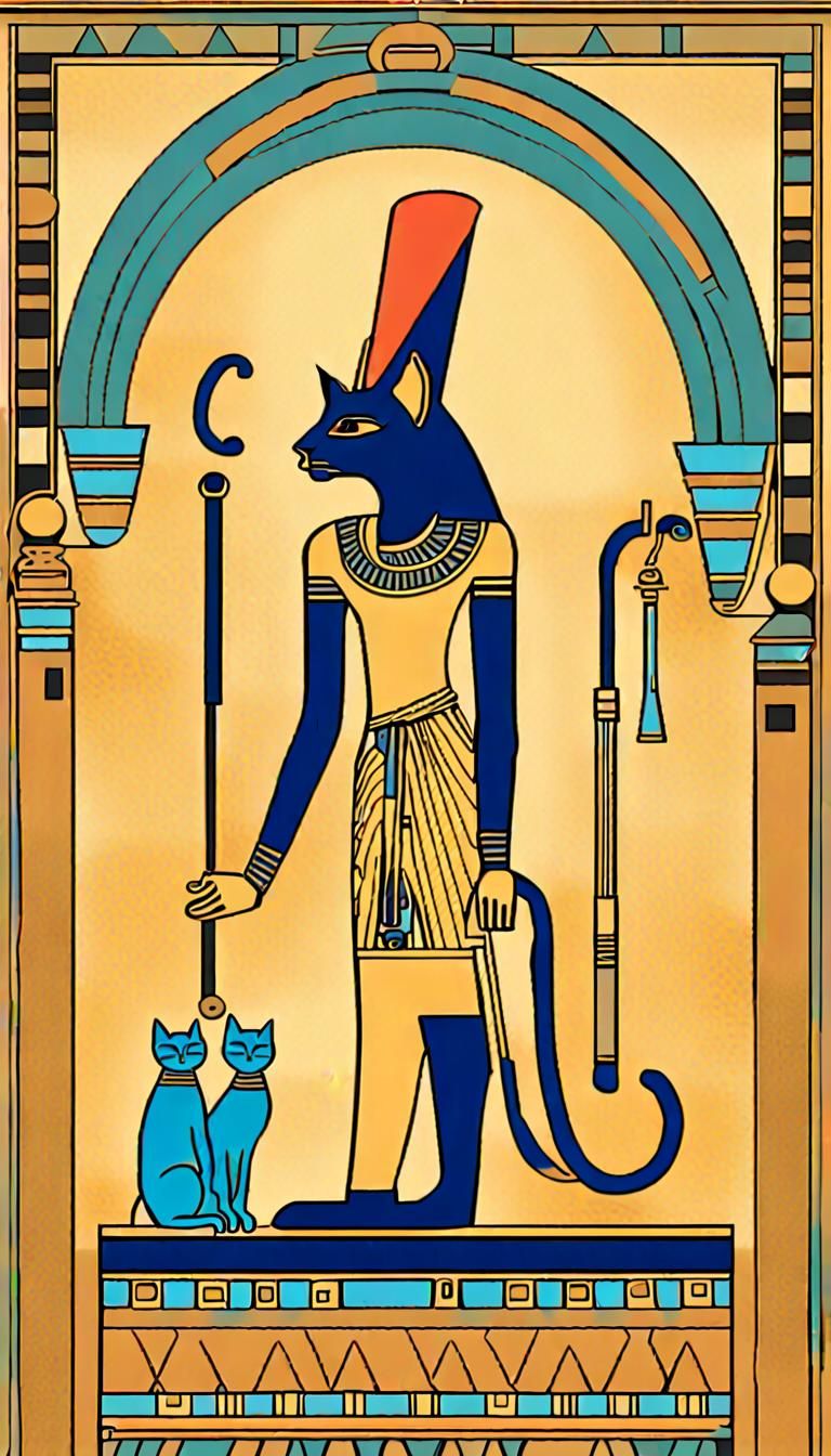 Ancient Egyptian Cats Remembered in 3D Digital Art