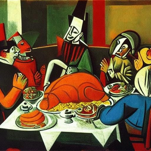 Thanksgiving Lobster Feast: Cubism Meets Flemish Baroque