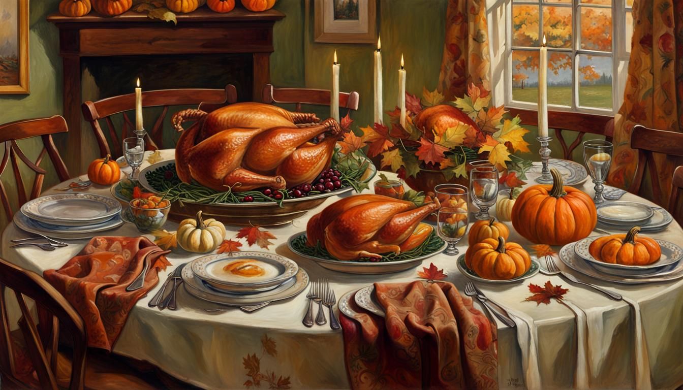 Thanksgiving Dinner Table Setting 1.