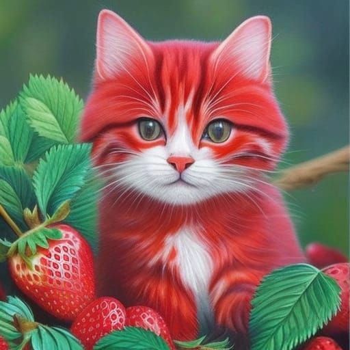 Strawberry Cat 1