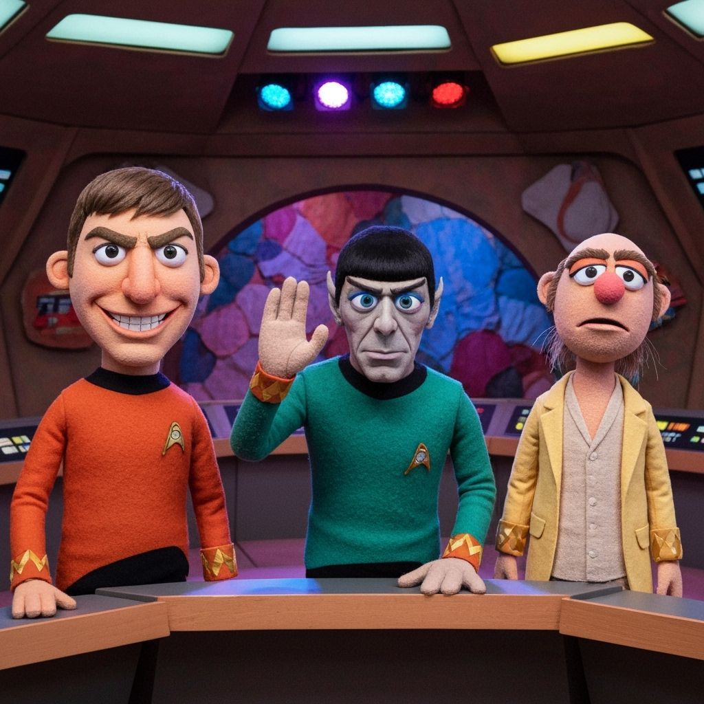 Star Trek Muppet Characters on Enterprise Bridge