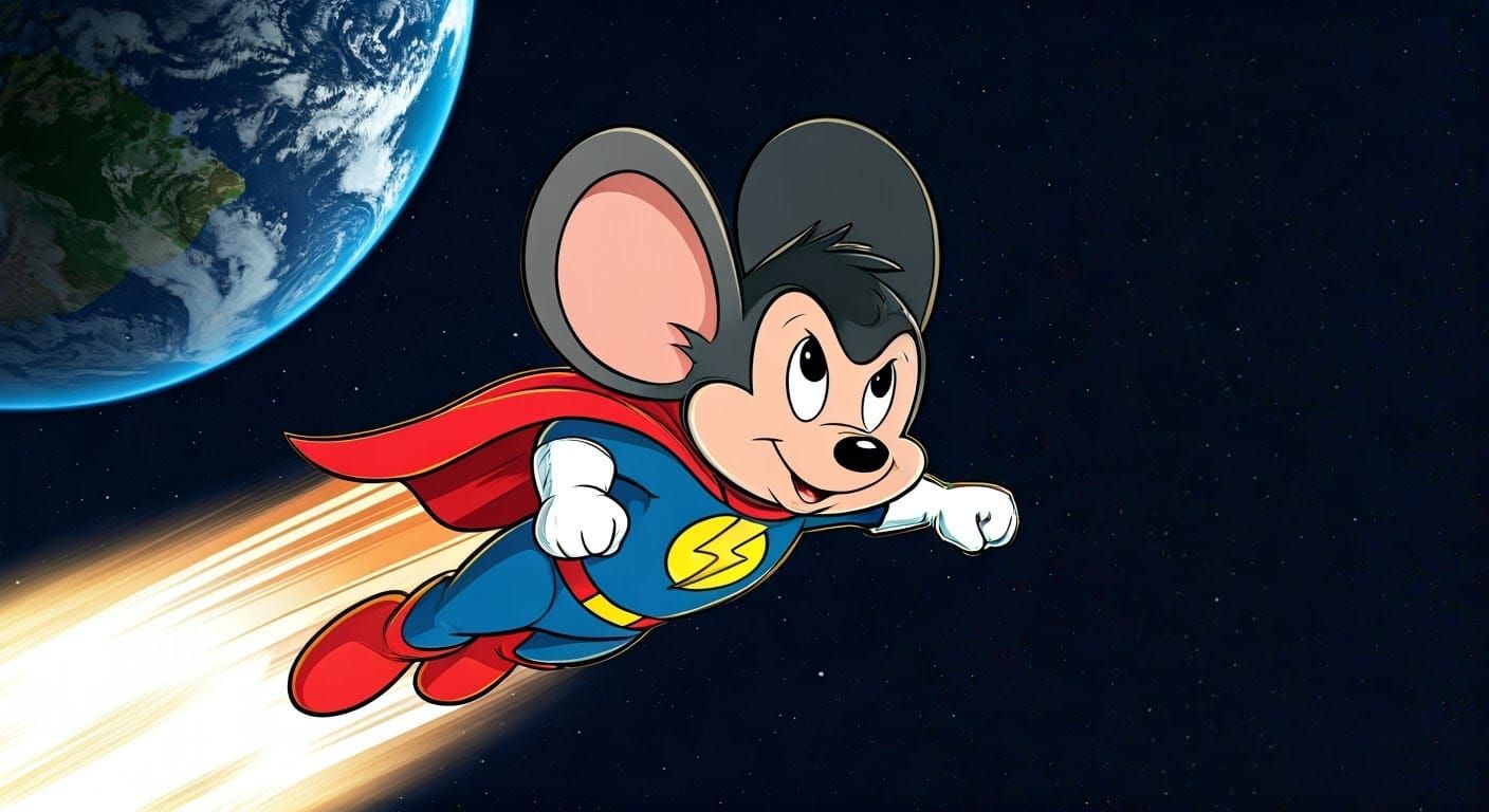 Mighty Mouse Soars Through the Cosmos in a Classic Comic Boo...