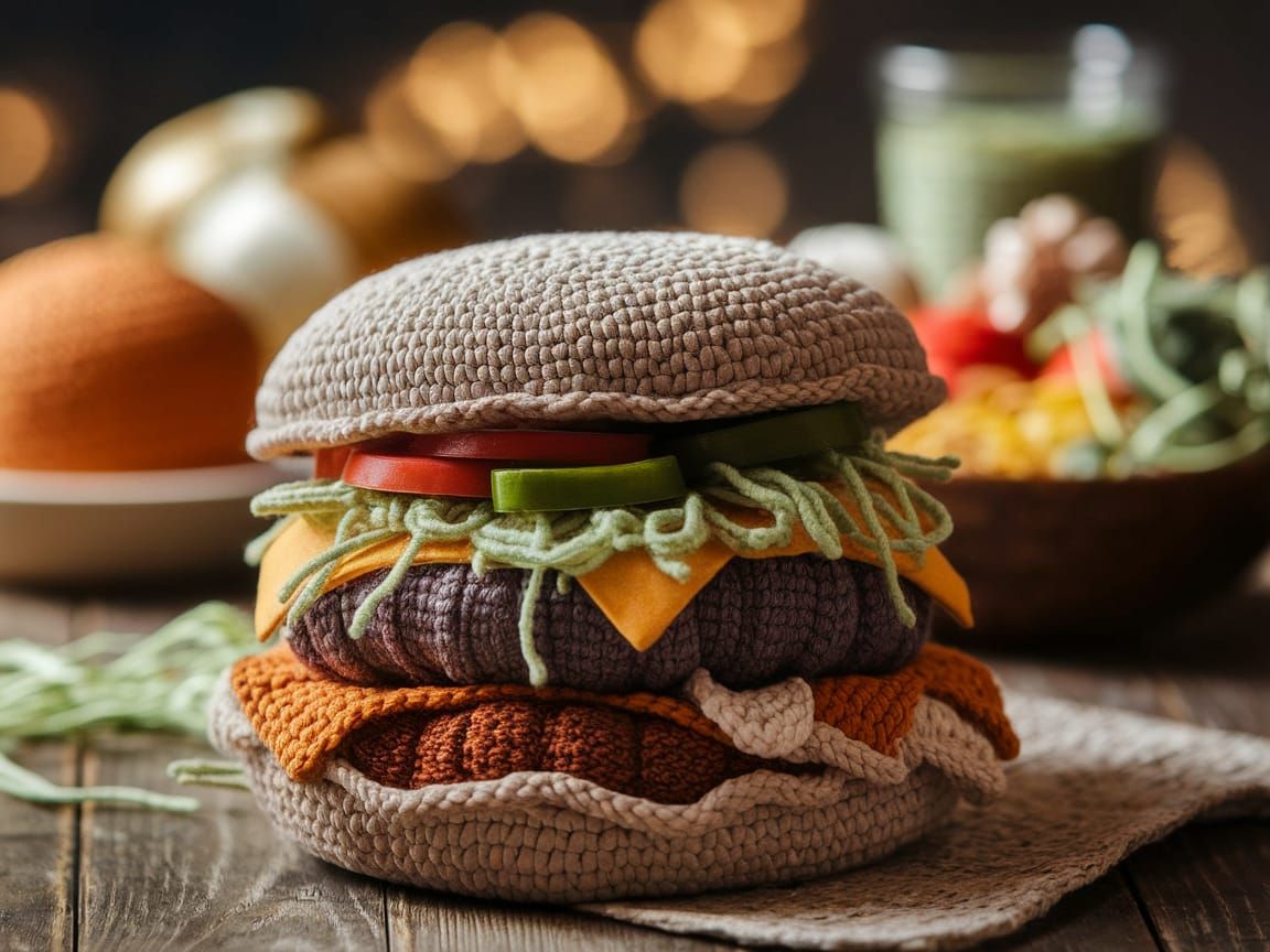 Yarn and Cloth Burger: Professional Photography