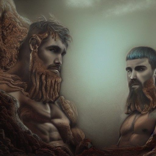 Detailed Matte Painting of Muscular Aries