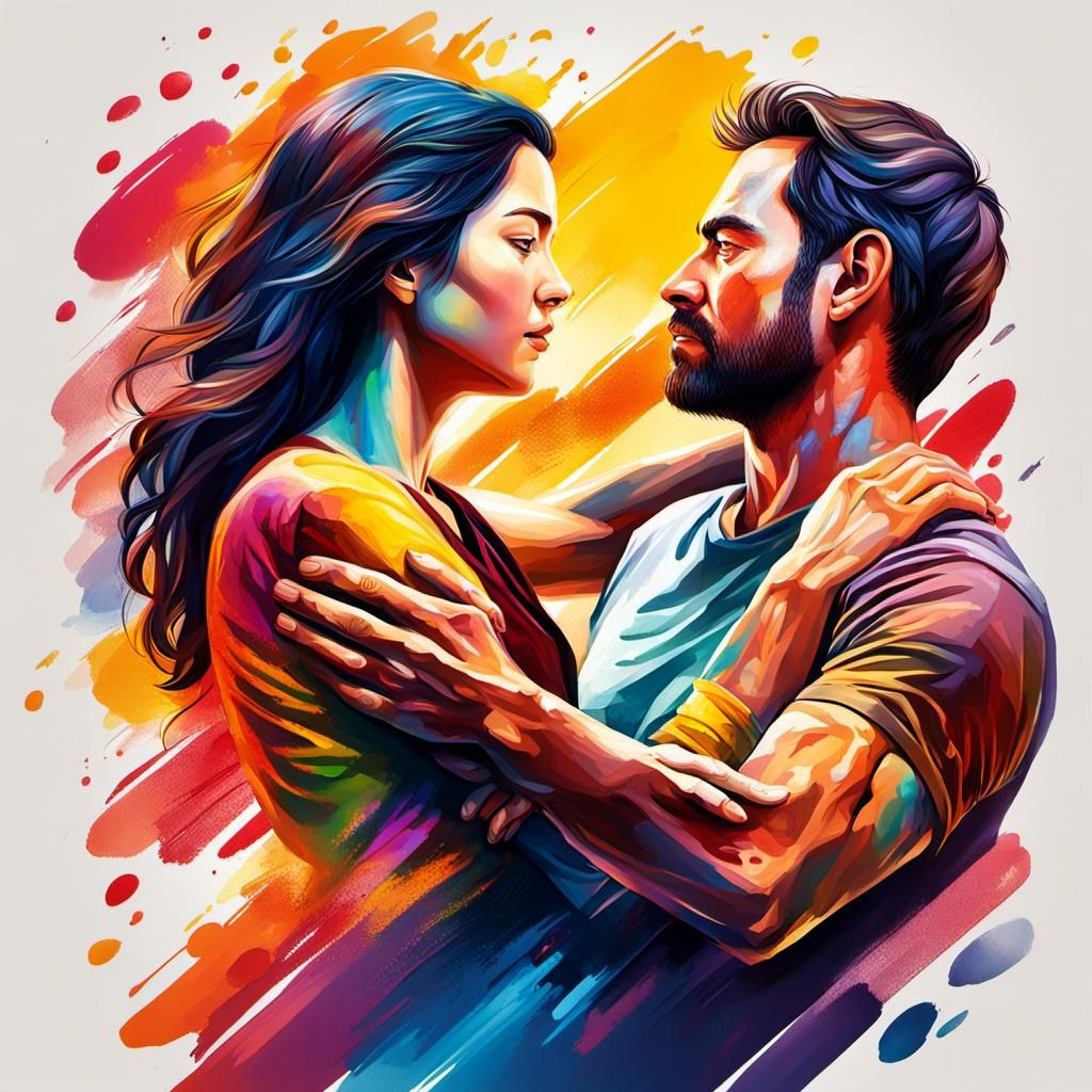 Intimate Moment of Love Shared Between Two People