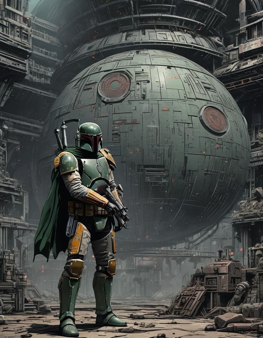 Boba Fett Robot Comic Book Cover Art