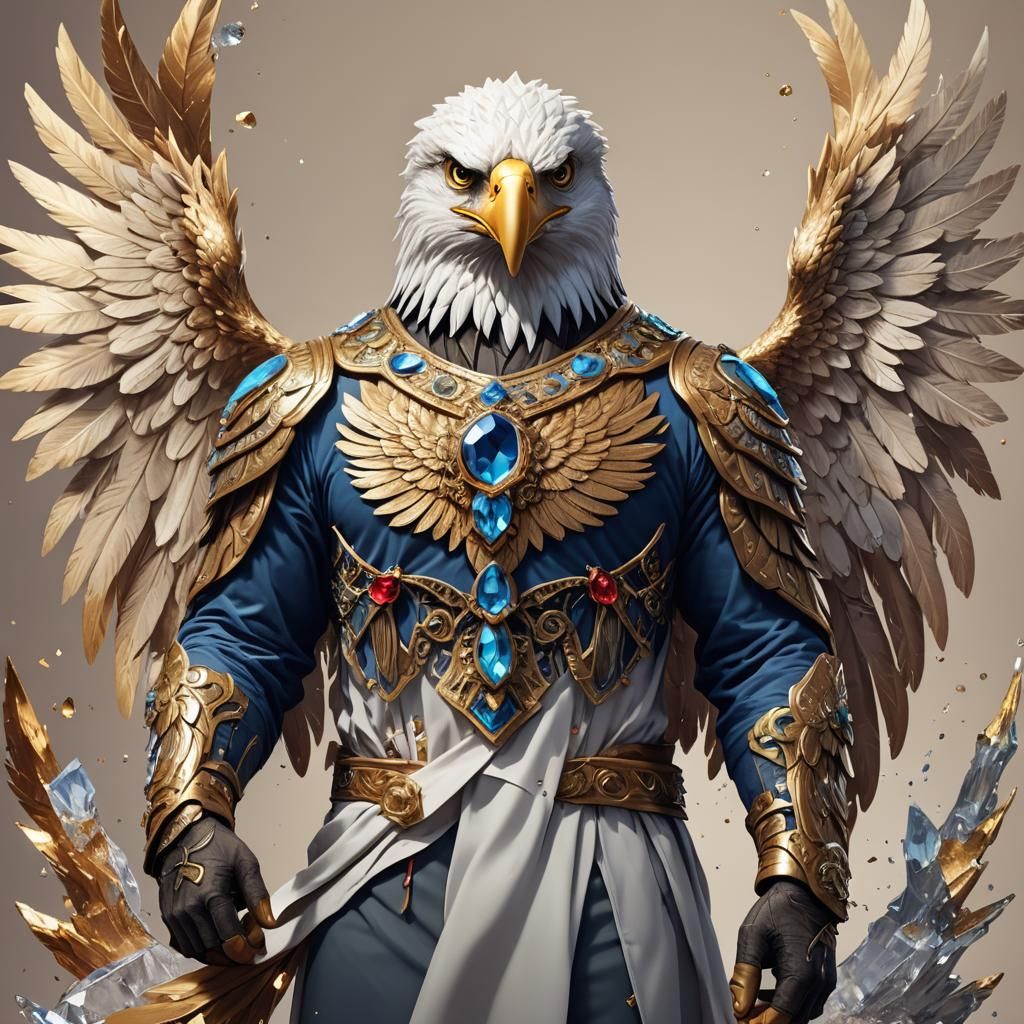 Crystal Eagle Regal Pose T-Shirt Design